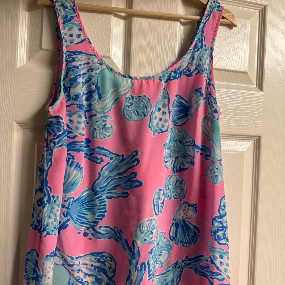 Lilly Pulitzer Pink & Blue Seashell Tank